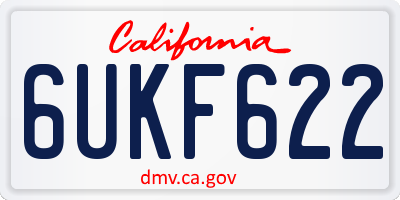 CA license plate 6UKF622