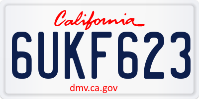 CA license plate 6UKF623