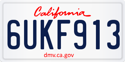 CA license plate 6UKF913