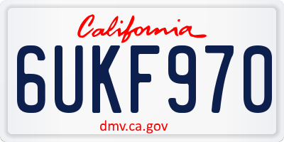 CA license plate 6UKF970
