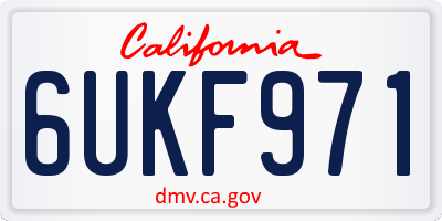 CA license plate 6UKF971