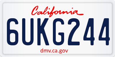 CA license plate 6UKG244