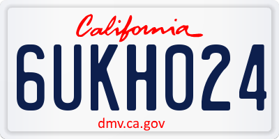 CA license plate 6UKH024