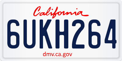 CA license plate 6UKH264