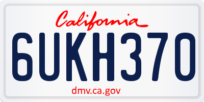 CA license plate 6UKH370
