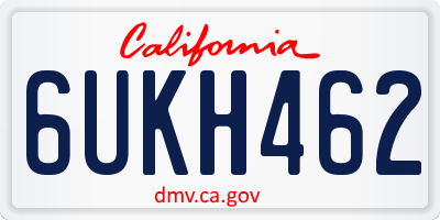 CA license plate 6UKH462