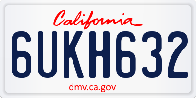 CA license plate 6UKH632