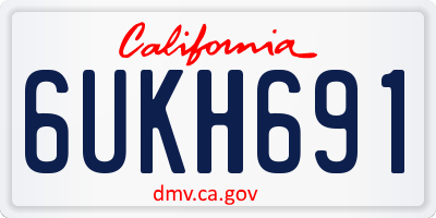 CA license plate 6UKH691