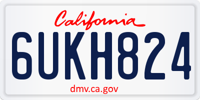 CA license plate 6UKH824