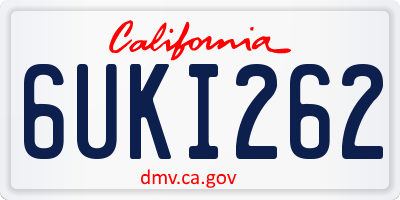 CA license plate 6UKI262