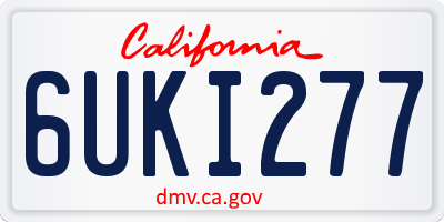CA license plate 6UKI277