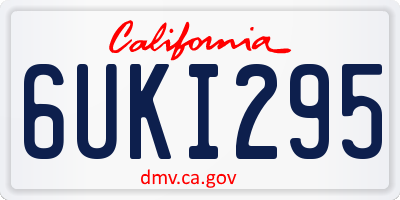 CA license plate 6UKI295