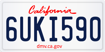 CA license plate 6UKI590