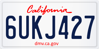 CA license plate 6UKJ427