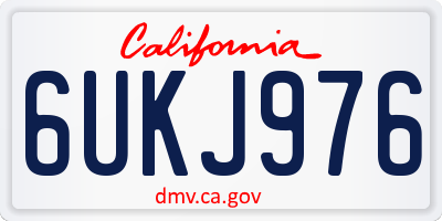 CA license plate 6UKJ976