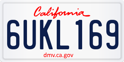CA license plate 6UKL169
