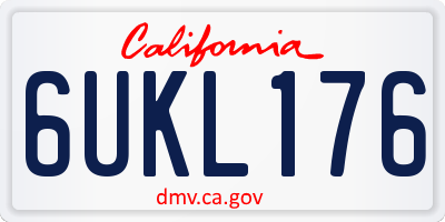CA license plate 6UKL176