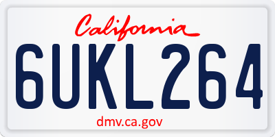 CA license plate 6UKL264