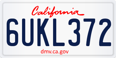 CA license plate 6UKL372