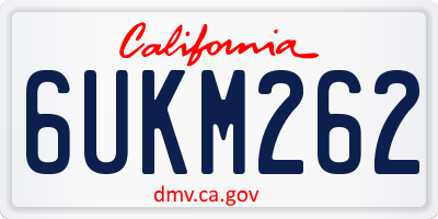 CA license plate 6UKM262
