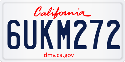 CA license plate 6UKM272