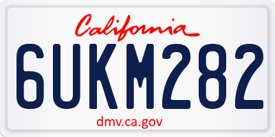 CA license plate 6UKM282