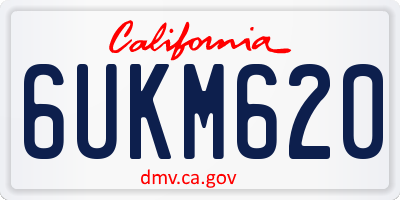 CA license plate 6UKM620