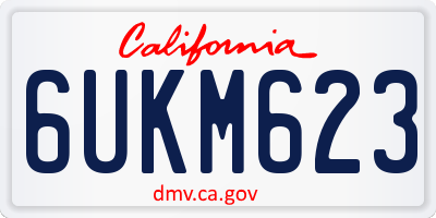 CA license plate 6UKM623