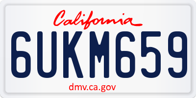 CA license plate 6UKM659