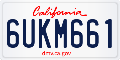 CA license plate 6UKM661