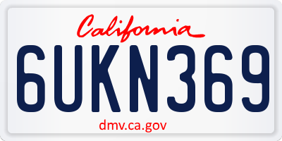 CA license plate 6UKN369