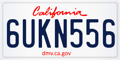 CA license plate 6UKN556