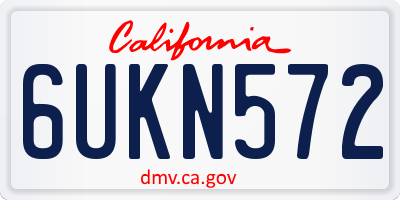 CA license plate 6UKN572