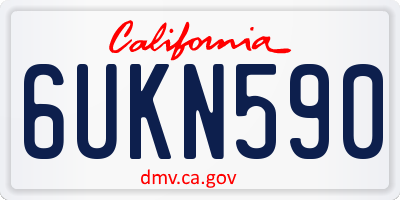 CA license plate 6UKN590