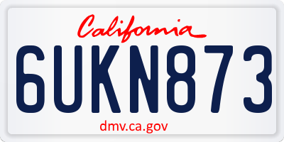 CA license plate 6UKN873