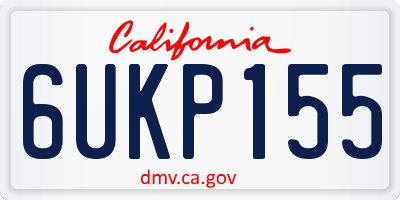 CA license plate 6UKP155