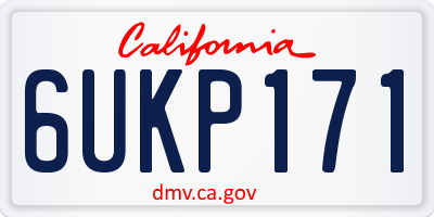 CA license plate 6UKP171