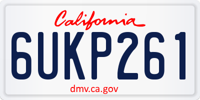 CA license plate 6UKP261