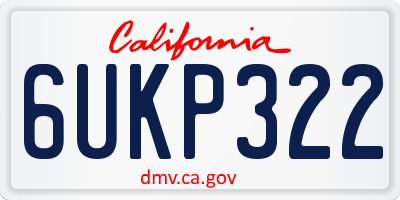 CA license plate 6UKP322