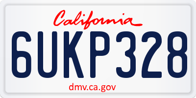 CA license plate 6UKP328