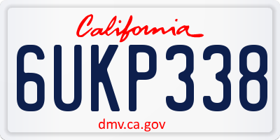 CA license plate 6UKP338