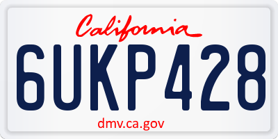 CA license plate 6UKP428