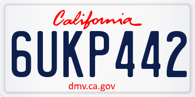 CA license plate 6UKP442