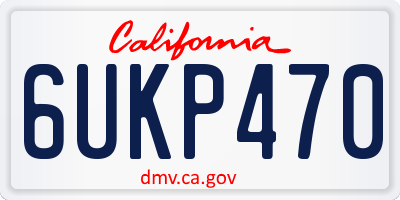 CA license plate 6UKP470