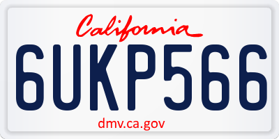 CA license plate 6UKP566