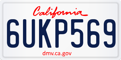CA license plate 6UKP569