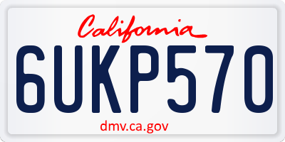 CA license plate 6UKP570