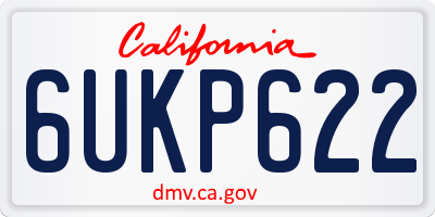 CA license plate 6UKP622