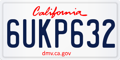 CA license plate 6UKP632