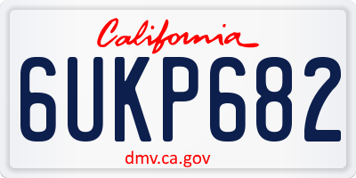 CA license plate 6UKP682